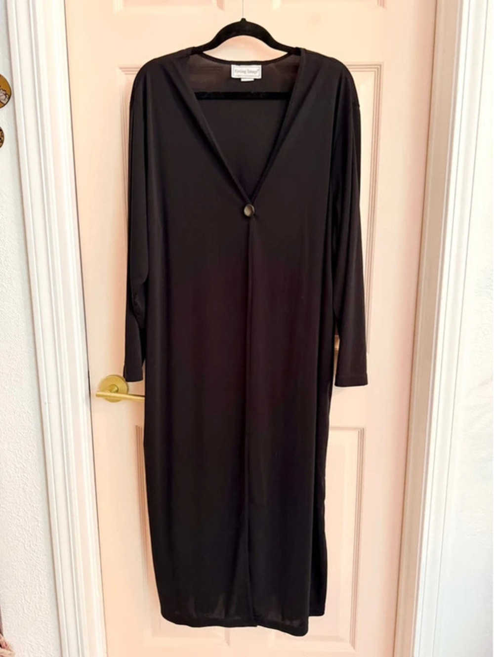 $5 SALE Black fitting image maxi cardigan